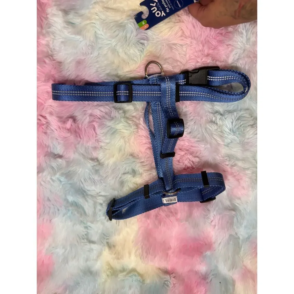 NWT Youly The Protector Reflective Blue Dog Harness L/XL 22-36”